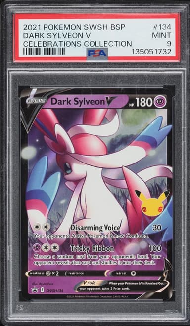 Pokemon Sword & Shield Promo Celebrations Dark Sylveon V #SWSH134