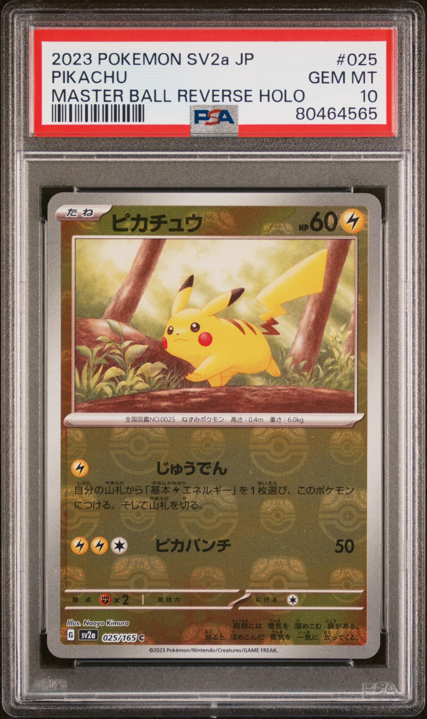 Pikachu Master Ball Reverse Holo