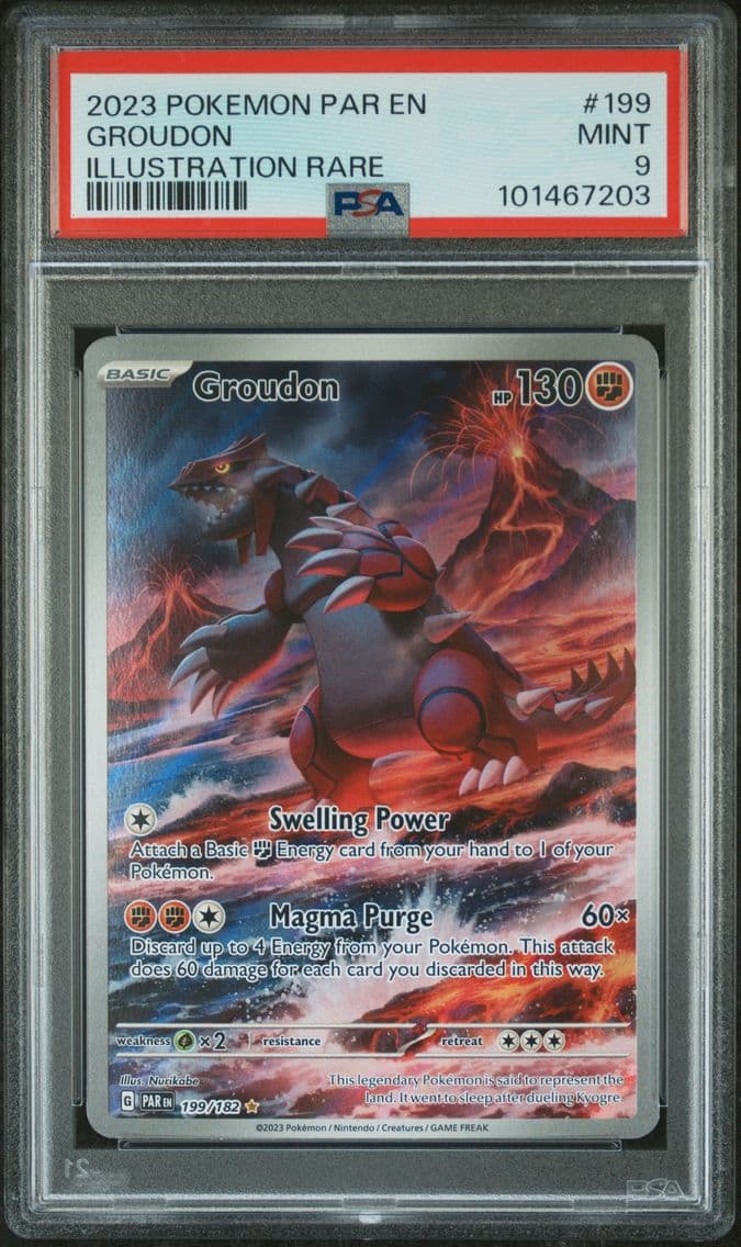 2023 #199 Groudon PSA 9 Par EN-P