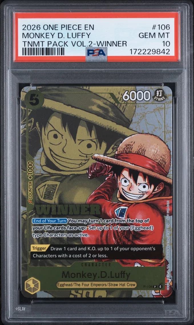 2026 #106 Monkey D. Luffy PSA 10