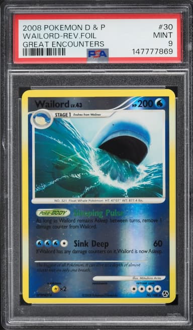 Pokemon Diamond & Pearl Great Encounters Reverse Foil Wailord #30