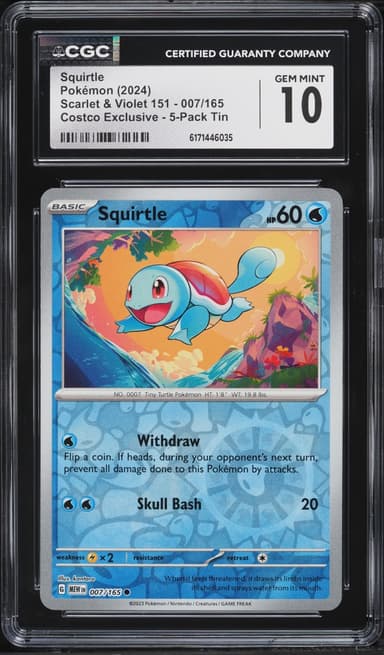Pokemon Scarlet & Violet 151 Costco Exclusive Squirtle #7