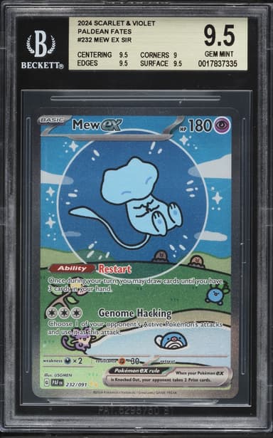 Pokemon Scarlet & Violet Paldean Fates SIR Shiny Mew Ex #232