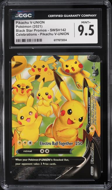 Pokemon Sword & Shield Promo Celebrations Full Art Pikachu V-UNION #SWSH142