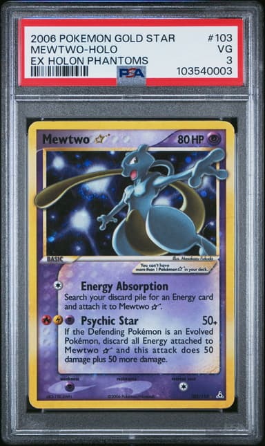 Mewtwo-Holo Gold Star