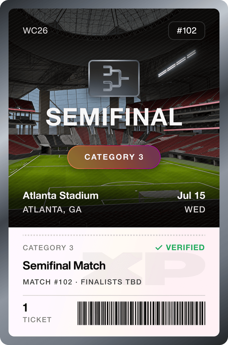 Semifinal - Match 102 Tickets (S