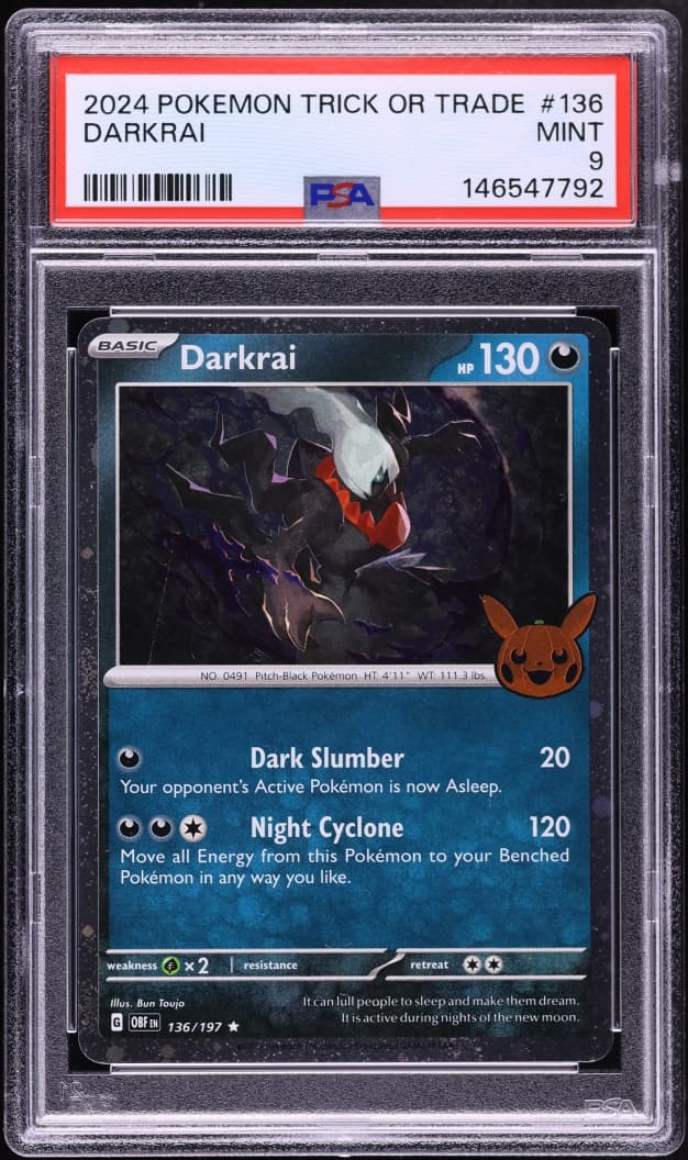 Pokemon Scarlet & Violet Obsidian Flames Trick Or Trade Holo Darkrai #136
