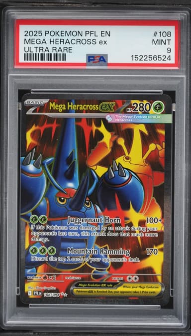 Pokemon Mega Evolution Phantasmal Flames Full Art Mega Heracross Ex #108