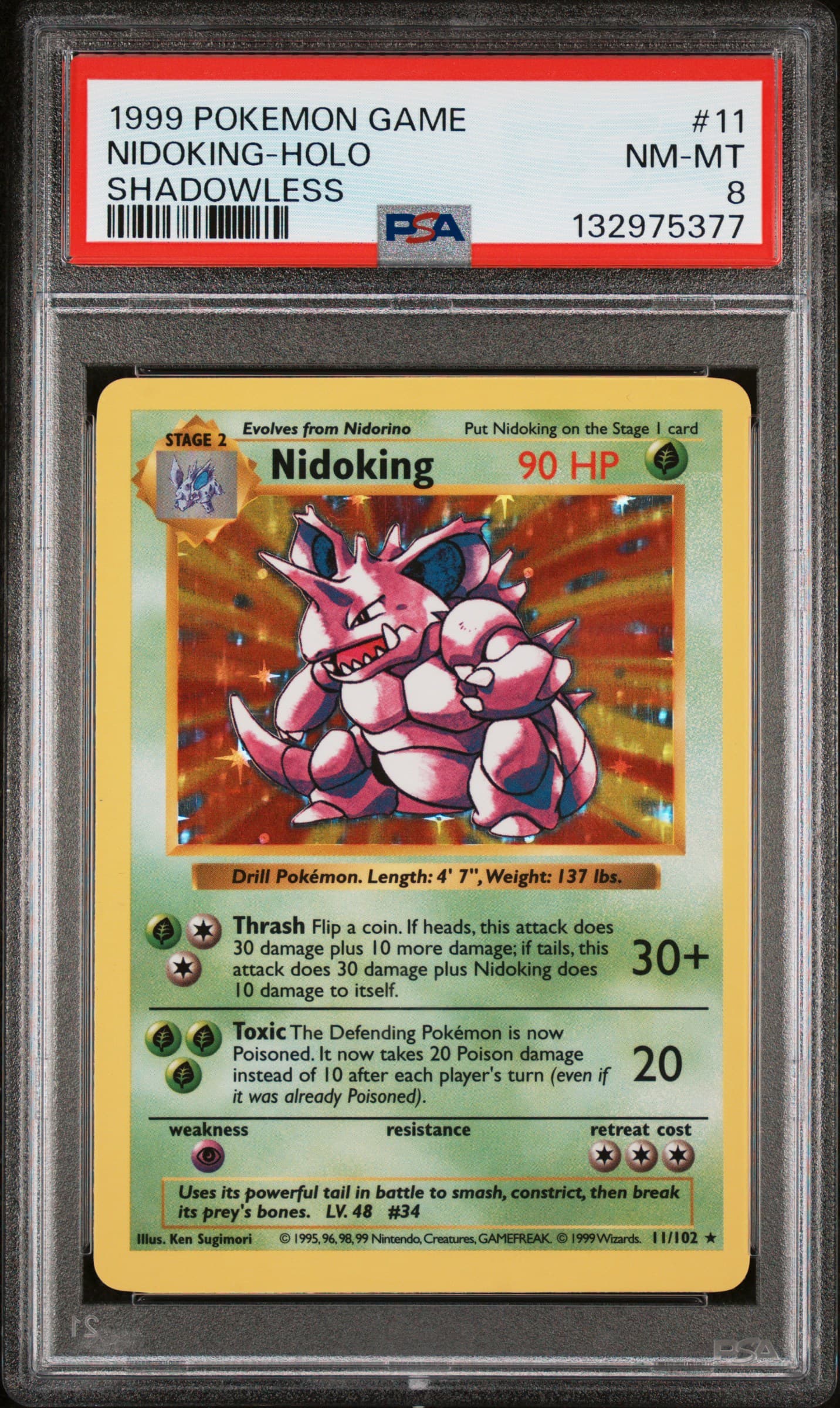 Nidoking-Holo Shadowless