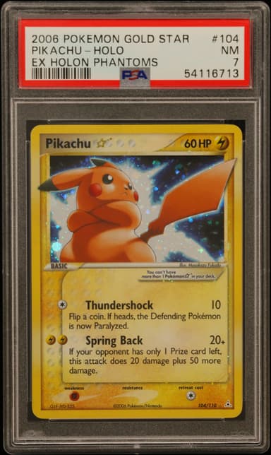 Pikachu-Holo Gold Star