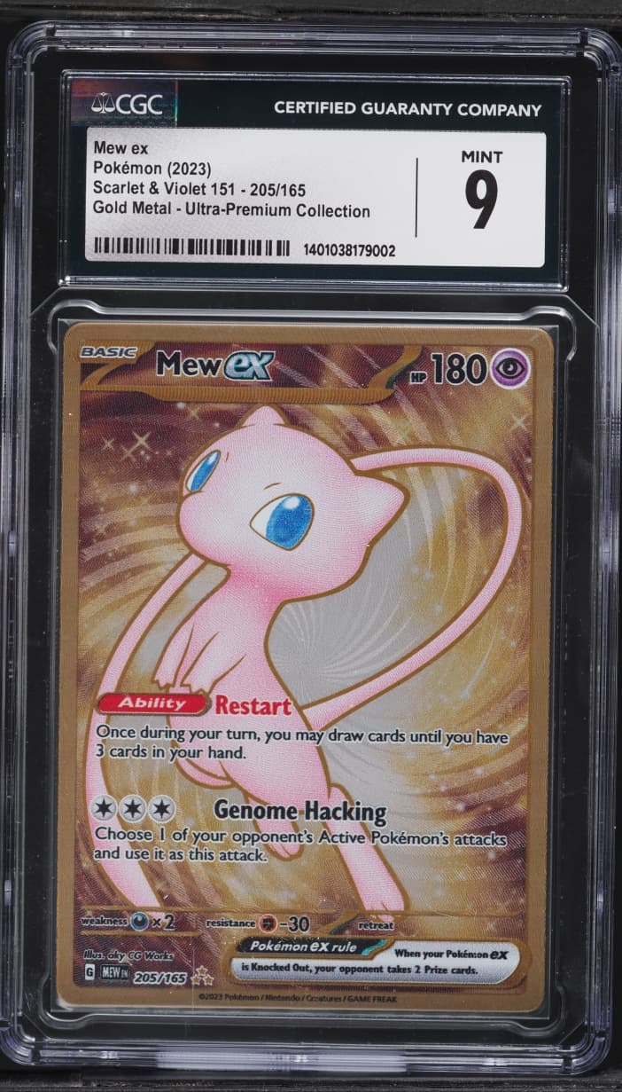 Scarlet & Violet 151 Ultra Premium Metal Gold Rare Mew ex MINT