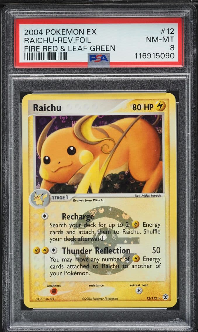 2004 #12 Raichu-Reverse Foil PSA