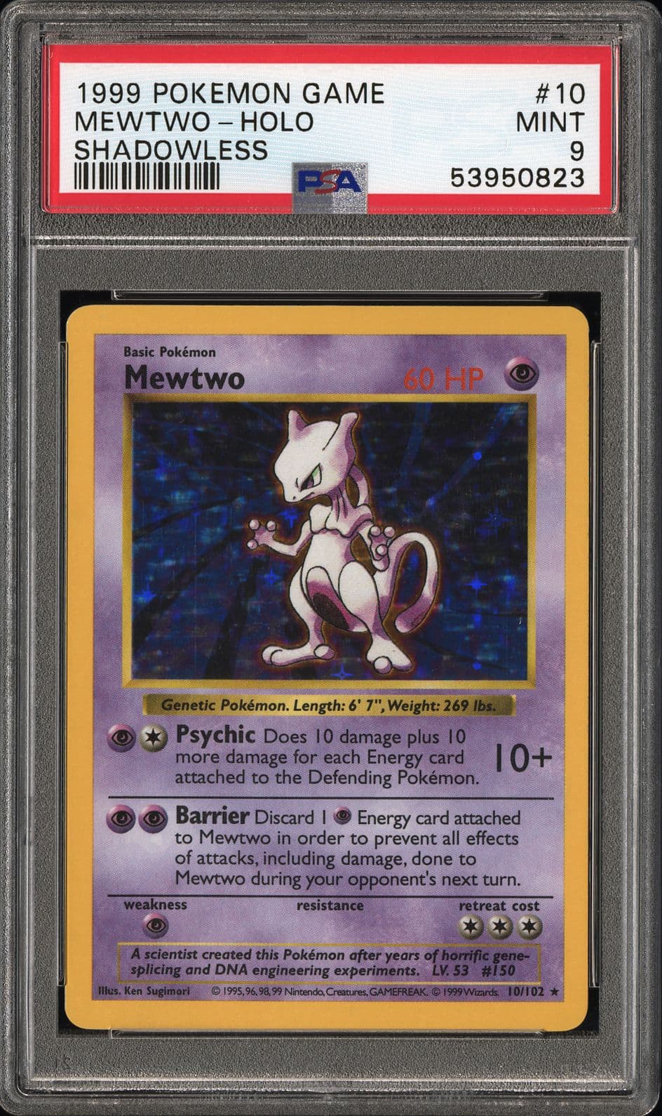 Mewtwo-Holo Shadowless