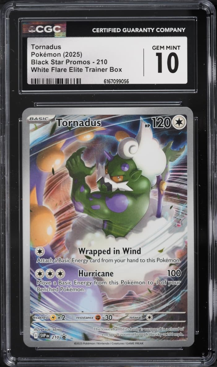 Pokemon Scarlet & Violet Promo White Flare ETB Full Art Tornadus #210