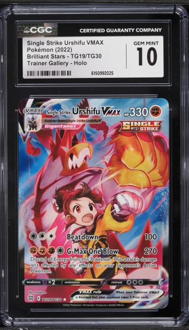 Pokemon SWSH Brilliant Stars Full Art Single Strike Urshifu VMAX #TG19