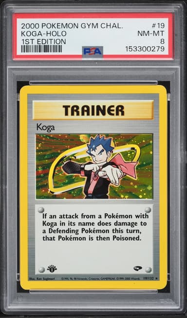 Pokemon Gym Challenge Holo 1st Edition Koga #19