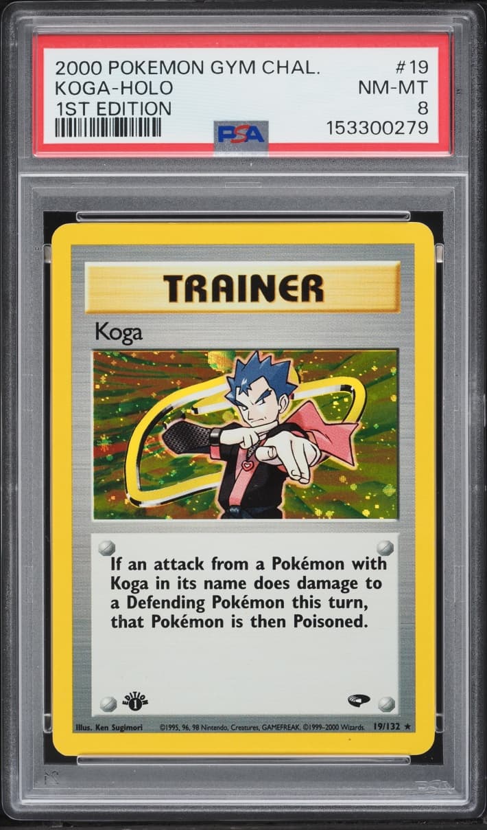 Pokemon Gym Challenge Holo 1st Edition Koga #19