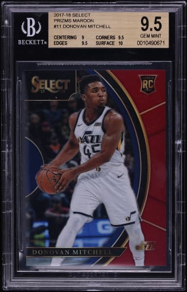 Select Concourse Maroon Prizm Donovan Mitchell ROOKIE /199 #11