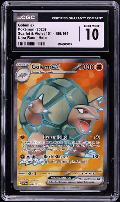 Pokemon Scarlet & Violet 151 Full Art Golem ex #189