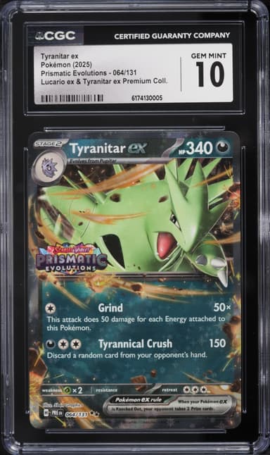 Pokemon SV Prismatic Evolutions Premium Collection Tyranitar ex #64