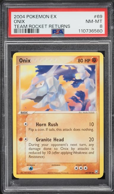 Pokemon EX Team Rocket Returns Onix #69