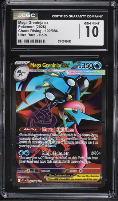 Pokemon Mega Evolution Chaos Rising Full Art Mega Greninja EX #100
