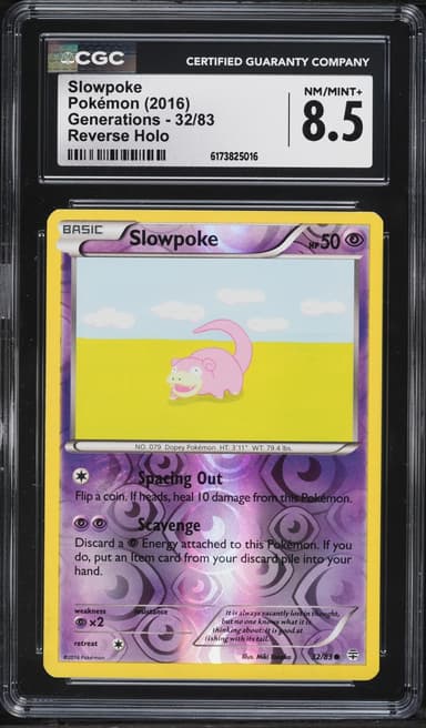 Pokemon XY Generations Reverse Holo Slowpoke #32