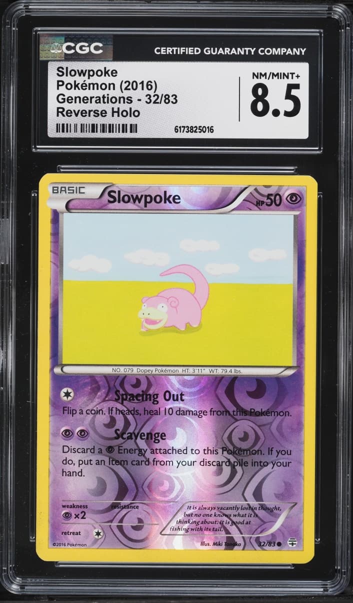 Pokemon XY Generations Reverse Holo Slowpoke #32