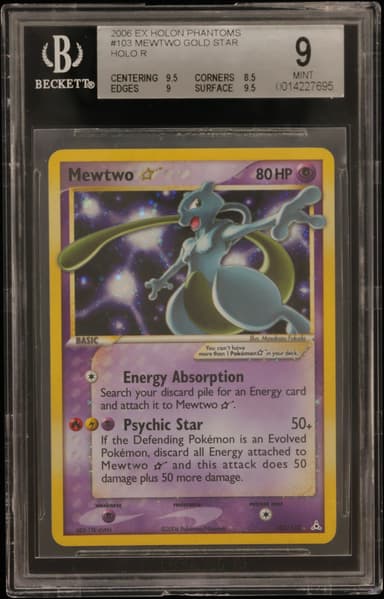 Mewtwo GOLD STAR HOLO R