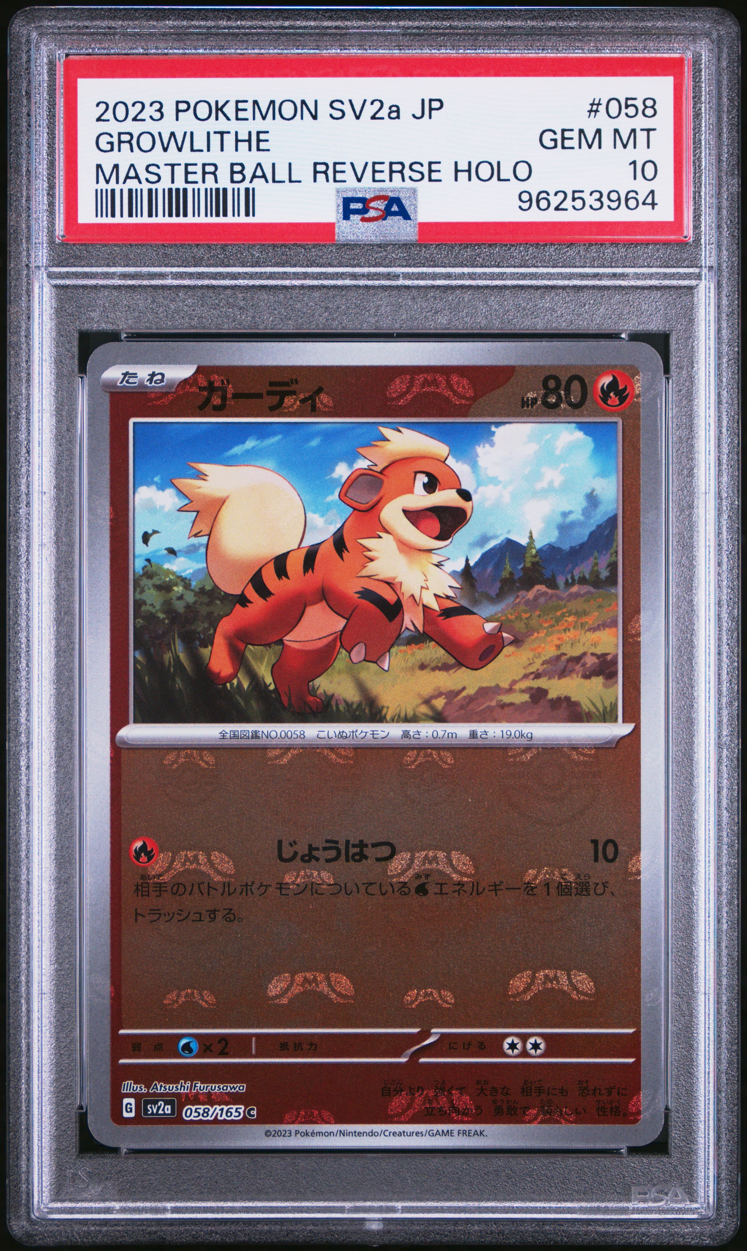 Growlithe Master Ball Reverse Holo