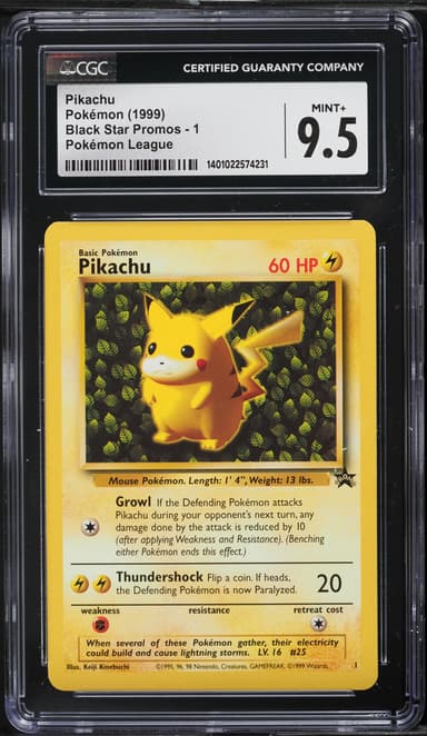Pokemon League Black Star Promo Pikachu #1