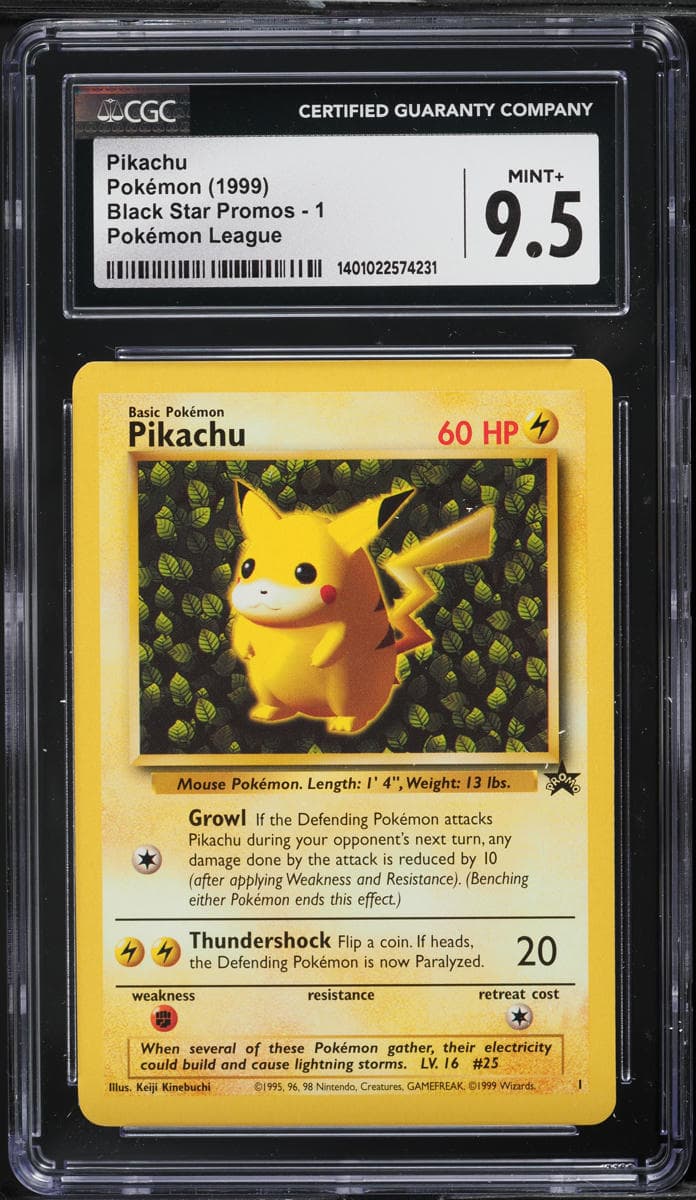 Pokemon League Black Star Promo Pikachu #1