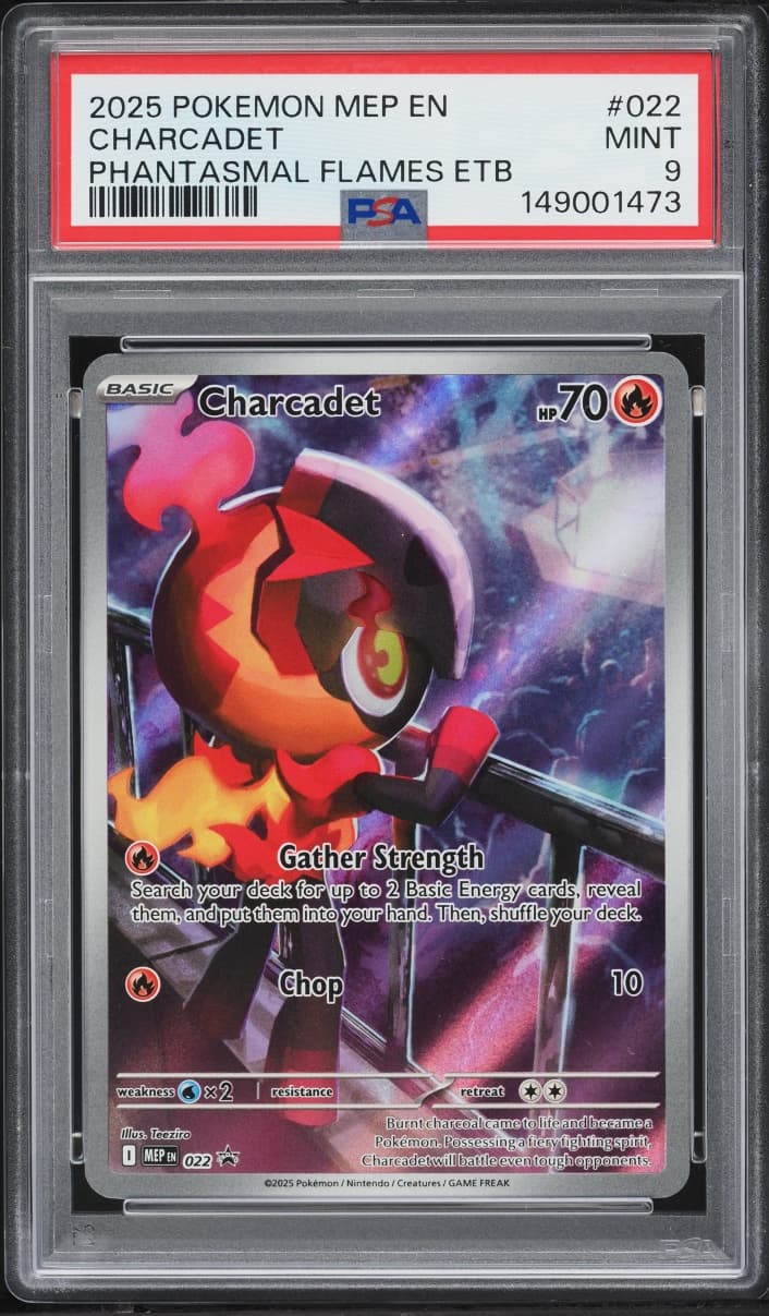 Pokemon Mega Evolution Promo Phantasmal Flames ETB Full Art Charcadet #22