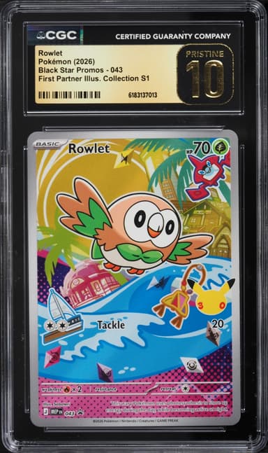 Pokemon Mega Promo First Partner Illustration S1 Full Art Rowlet #43
