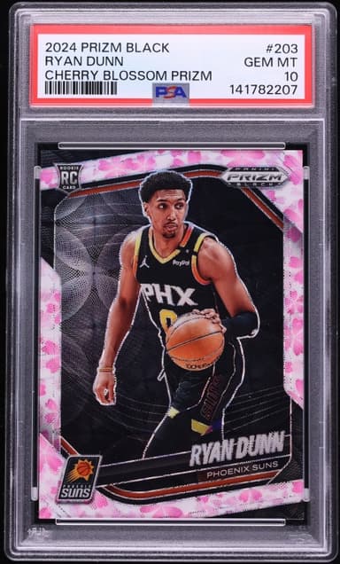 Panini Prizm Black Cherry Blossom Ryan Dunn ROOKIE /20 #203