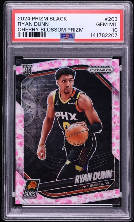Panini Prizm Black Cherry Blossom Ryan Dunn ROOKIE /20 #203