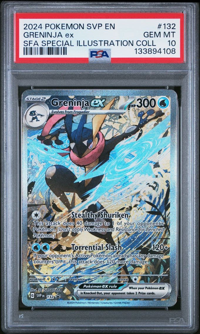 2024 #132 Greninja EX PSA 10 Svp