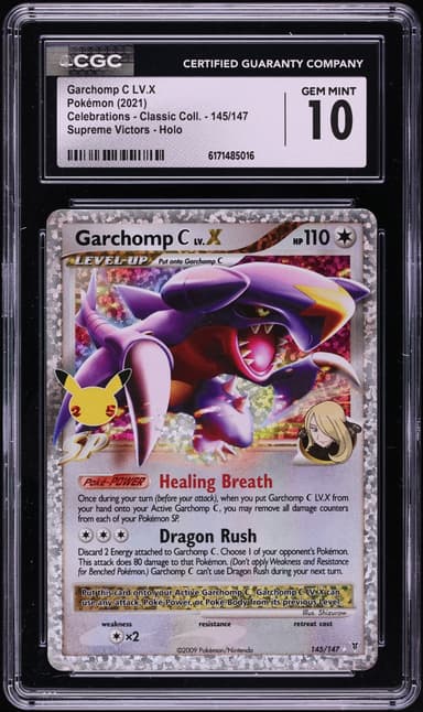Pokemon Sword & Shield Celebrations Holo Garchomp C LV.X #145