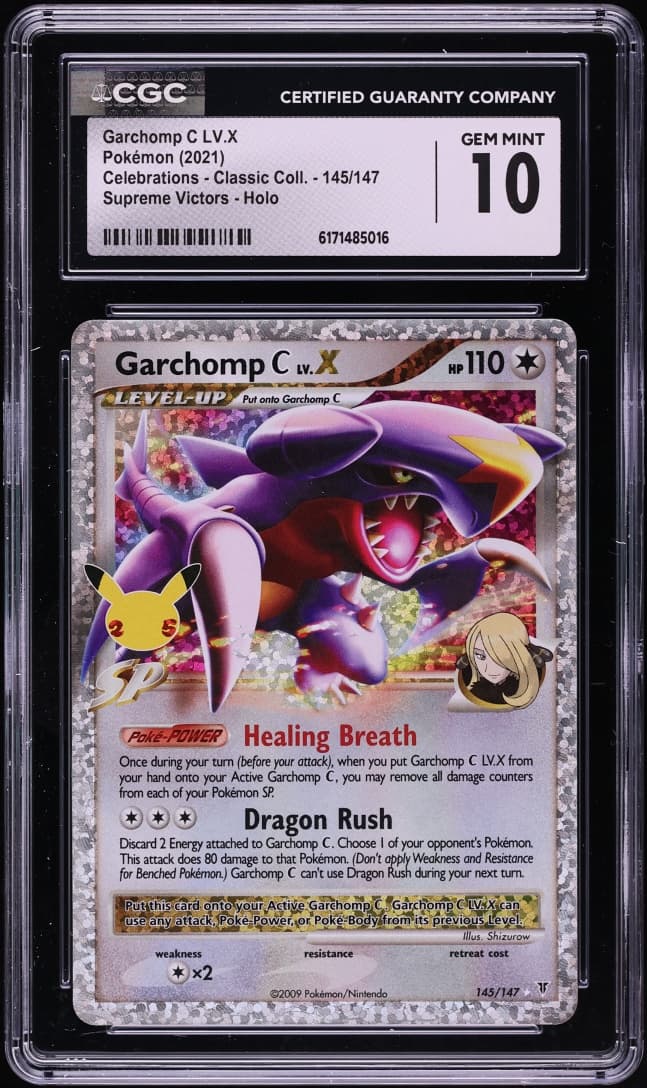 Pokemon Sword & Shield Celebrations Holo Garchomp C LV.X #145