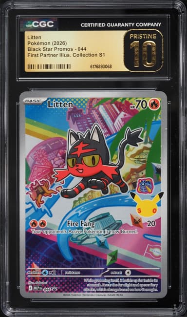 Pokemon Mega Promo First Partner Illustration Full Art Litten #44