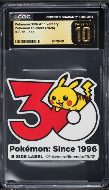 Pokemon Japanese Stickers B-Side Label 30th Anniversary