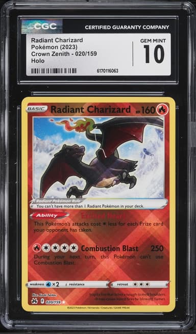Pokemon Sword & Shield Crown Zenith Holo Radiant Charizard #20