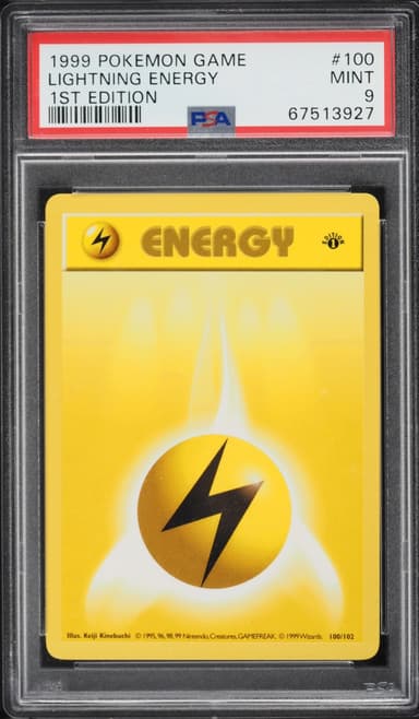 Pokemon Base Set Shadowless 1st Edition Lightning Energy #100