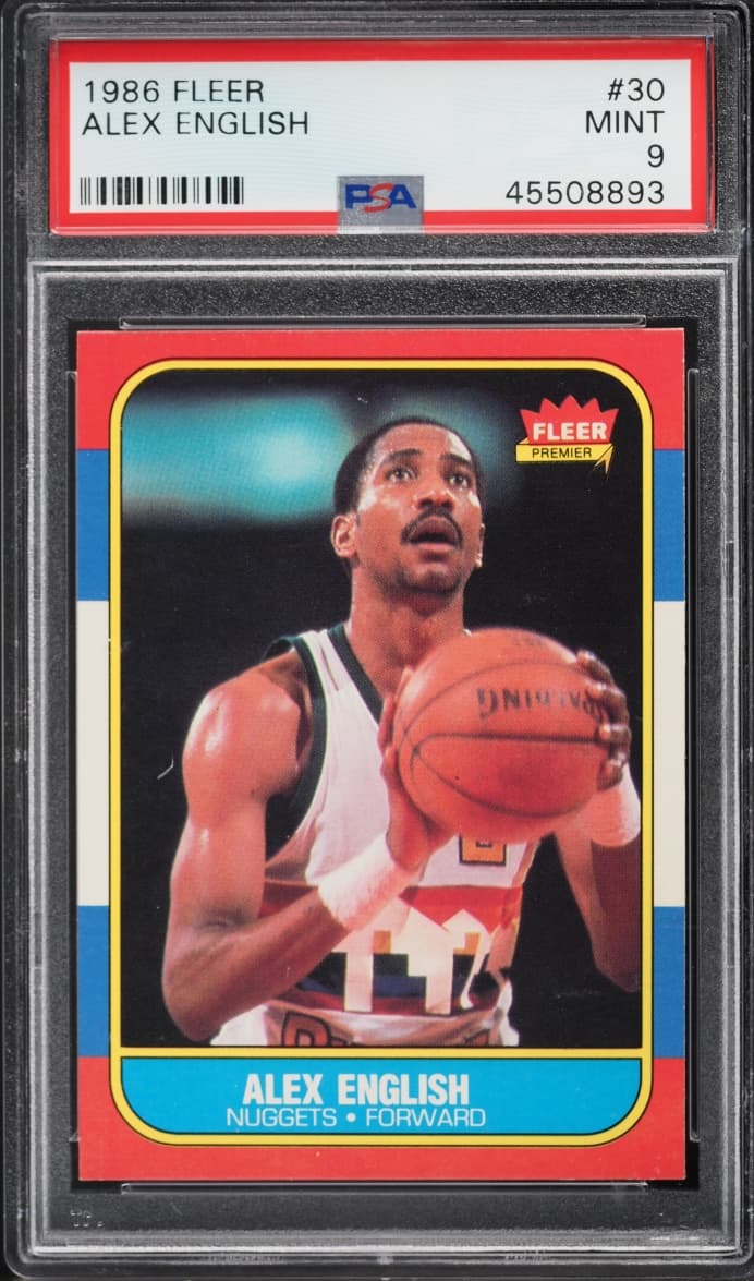 Fleer Basketball Alex English #30
