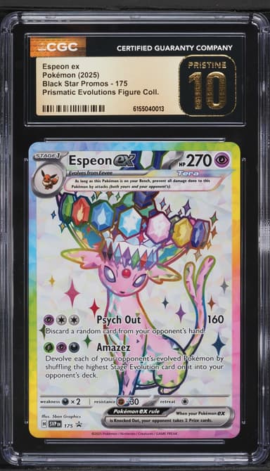 Pokemon SV Promo Prismatic Evolutions Figure Full Art Espeon ex #175