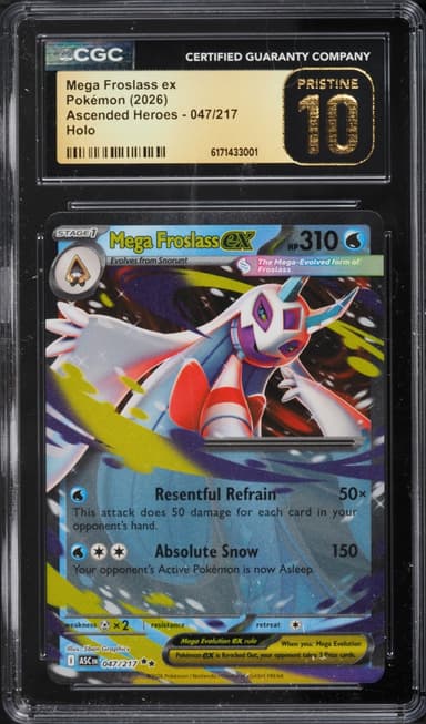 Pokemon Mega Evolution Ascended Heroes Holo Mega Froslass Ex #47