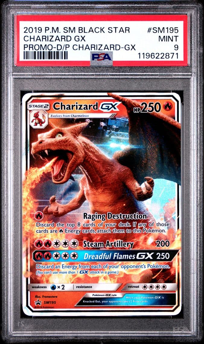 2019 #SM195 Charizard GX PSA 9 S