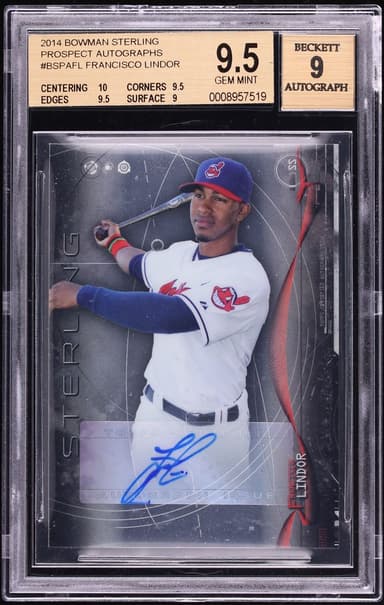 Bowman Sterling Francisco Lindor PROSPECT AUTO #BSPA-FL