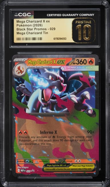 Pokemon Mega Evolution Black Star Promo Tin Mega Charizard X EX #29