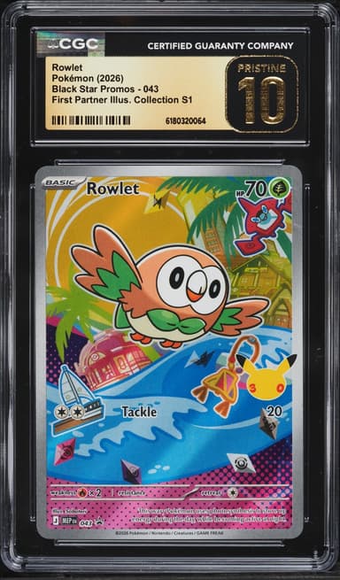 Pokemon Mega Promo First Partner Illustration S1 Full Art Rowlet #43